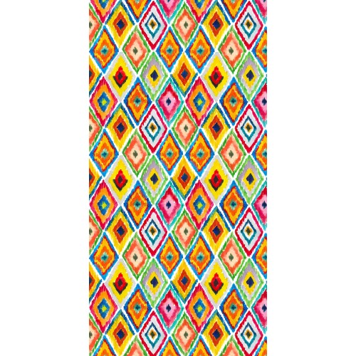 TELO Mare LETTINO TEDDY ROMBI COLORATI In microfibra CON TASCHE MISURA cm. 80 X 190