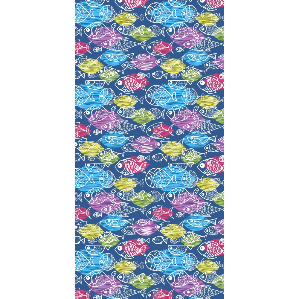 TOALLA DE PLAYA TEDDY CAMA DE PESCADO Estilizada en microfibra CON BOLSILLOS TAMAÑO cm. 80 x 190