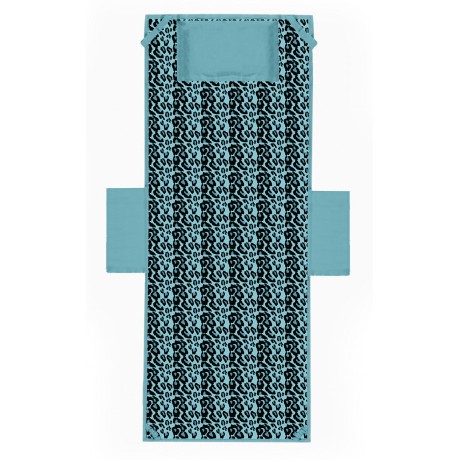 telo da lettino leopardato blu 2