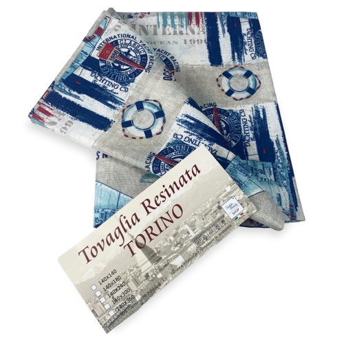 MANTEL ANTIMANCHAS TORINO RESINADO MARE VELA Azul