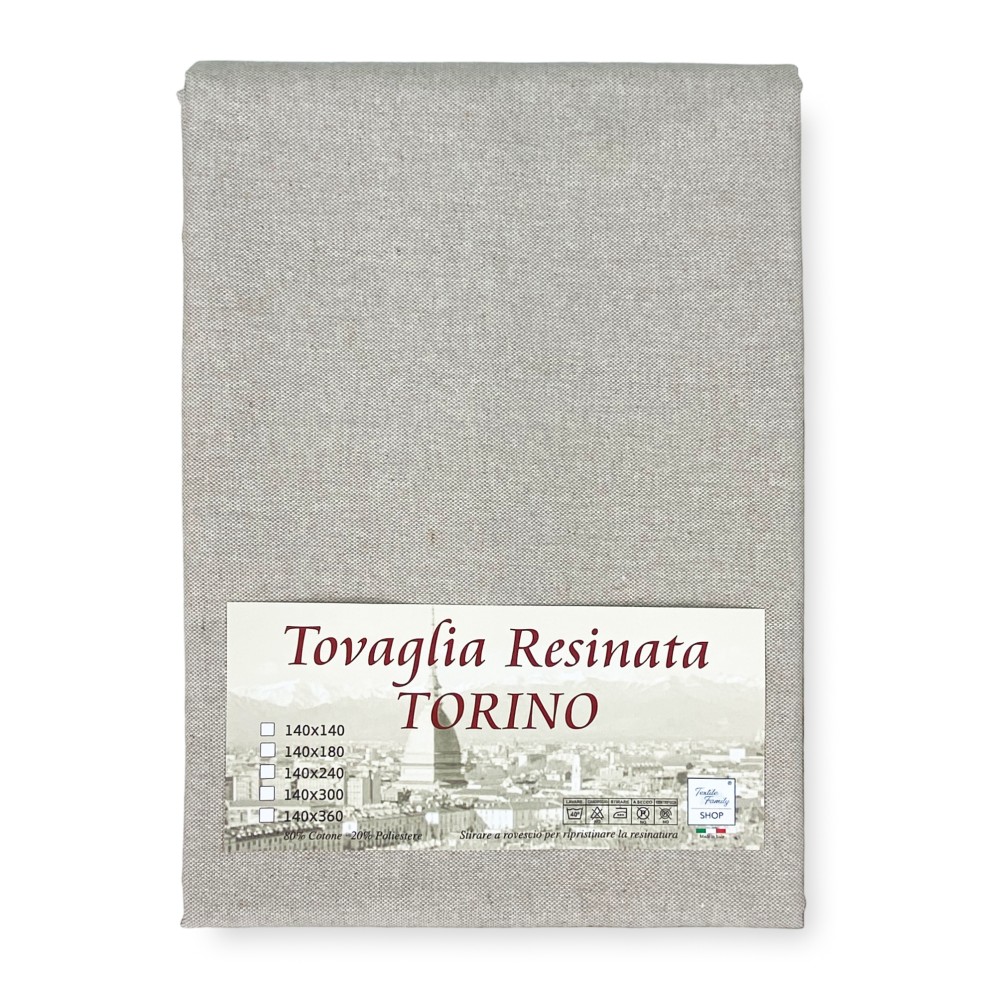 TOVAGLIA antimacchia RESINATA TORINO Tinta unita ECRÙ