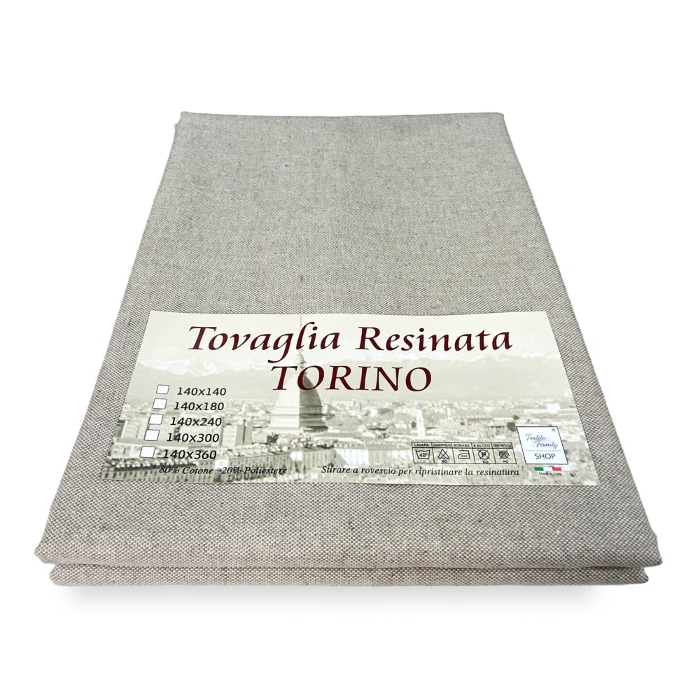 TOVAGLIA antimacchia RESINATA TORINO Tinta unita ECRÙ