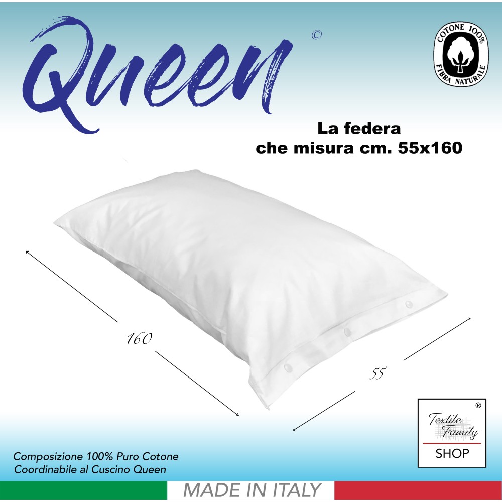 FEDERA QUEEN per cuscino letto Maxi Misura cm. 55 X 160