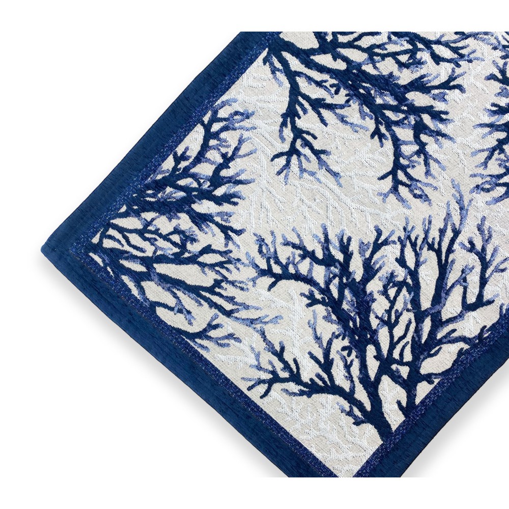 TAPPETO antiscivolo Mare MARINO Coralli Blu Made in Italy