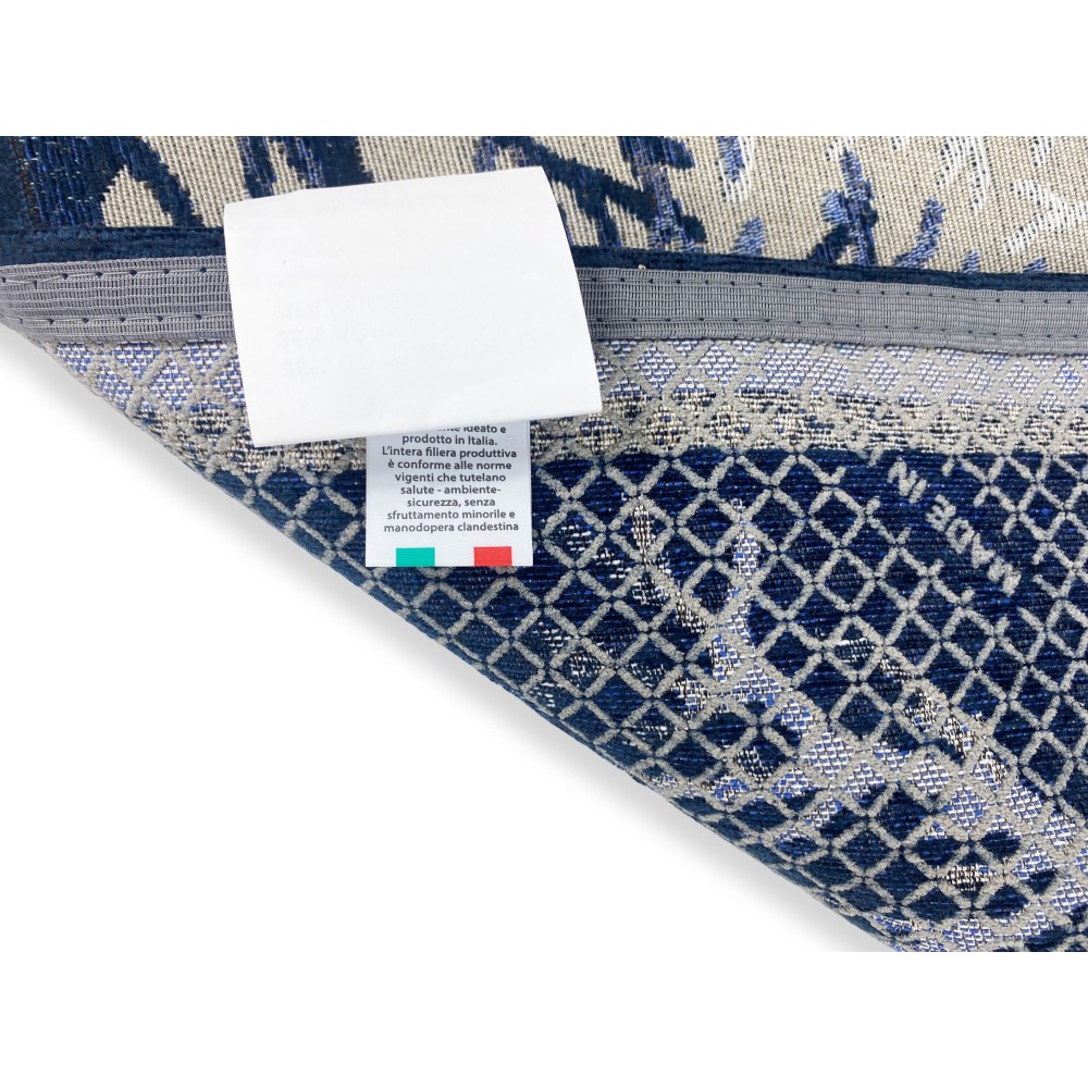 TAPIS antidérapant Mare MARINO Coralli Blu Made in Italy