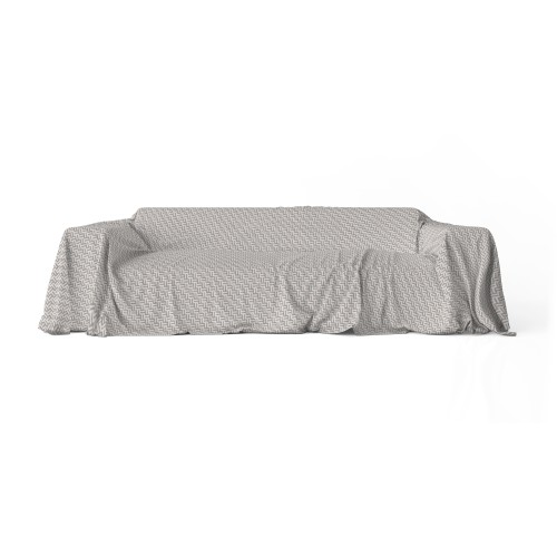 SERVIETTE D’AMEUBLEMENT GRAND FOULARD COUVRE-LIT Housse de canapé FASHION FABRIC Gris