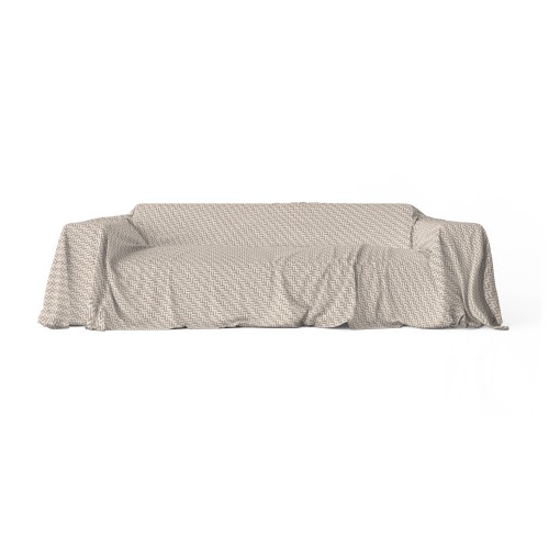 TELO ARREDO copritutto GRAN FOULARD COPRILETTO copridivano TESSUTO FASHION Beige