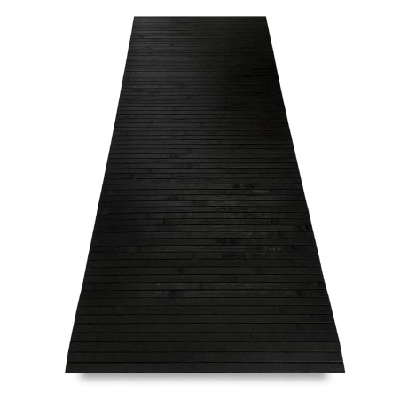 ALFOMBRA DE COCINA EN MADERA bambú WOODY liso NEGRO