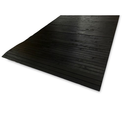 TAPIS de cuisine en bois bambou WOODY rejoint BLACK