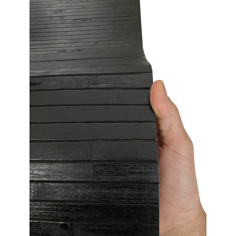 ALFOMBRA DE COCINA EN MADERA bambú WOODY liso NEGRO