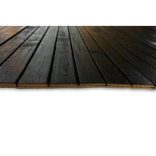 TAPIS de cuisine en bois bambou WOODY rejoint BLACK