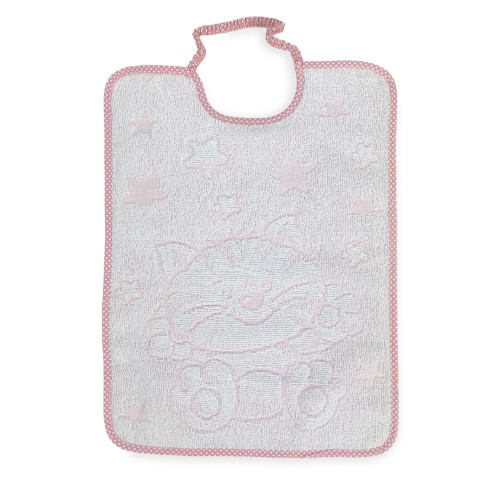SET 3 Bavaglini BAVETTE bambino COCCOLE cm. 29x35 bavaglio con elastico Puro cotone