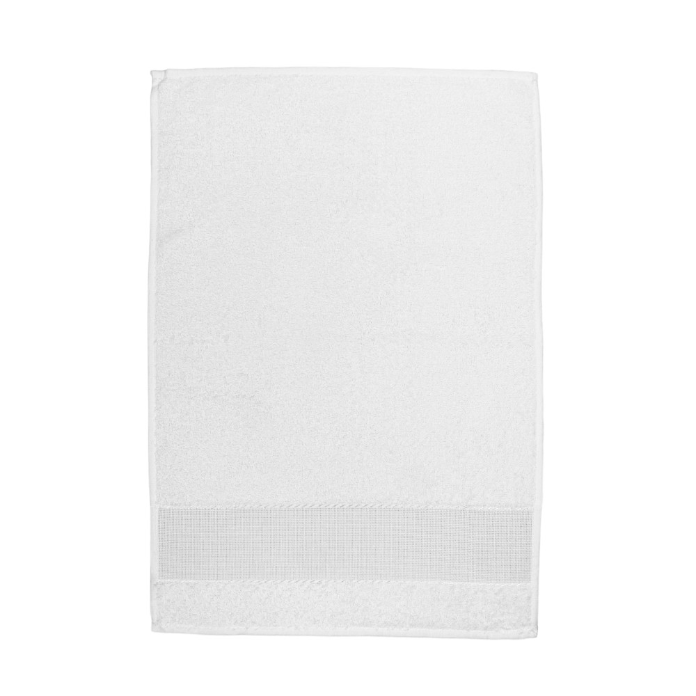 Ensemble de 3 SERVIETTES DE CHAMBRE en couleur unie TOUT Blanc avec toile AIDA pour la broderie