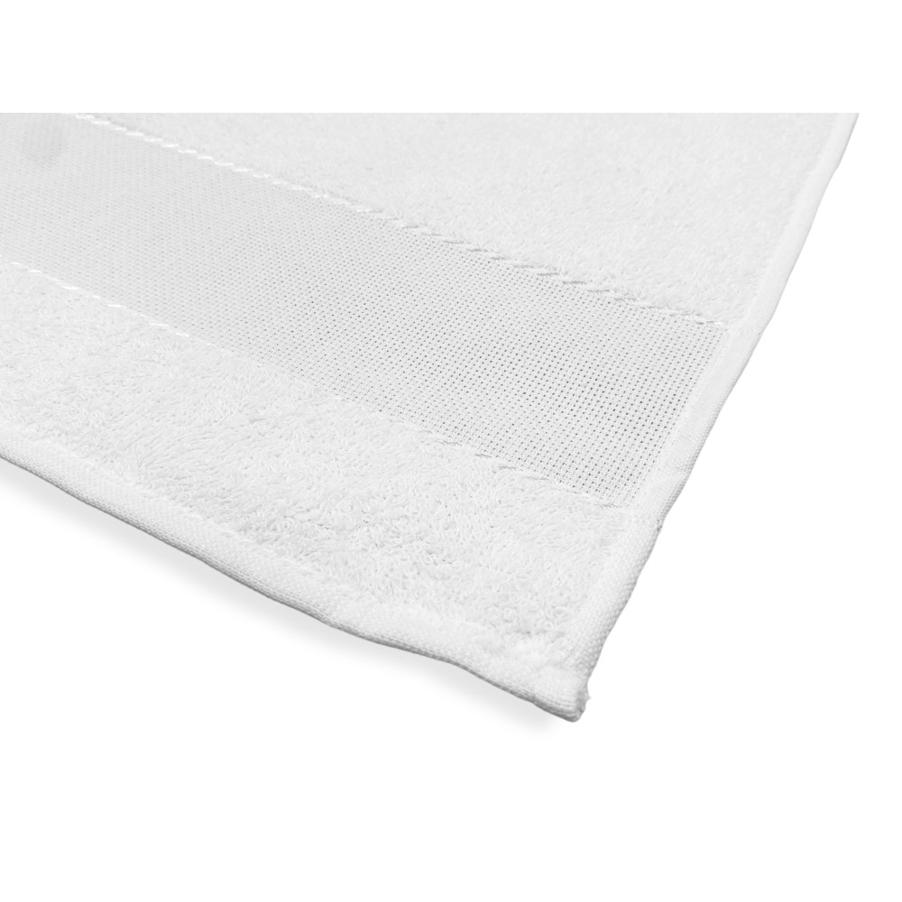 SET di 3 ASCIUGAMANI ASILO in TINTA Unita TUTTO Bianco con tela AIDA per ricamare