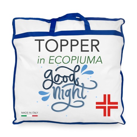 TOPPER pour matelas HYPOALLERGÉNIQUE EFFET PLUME BONNE NUIT dans Microsphères Made in Italy