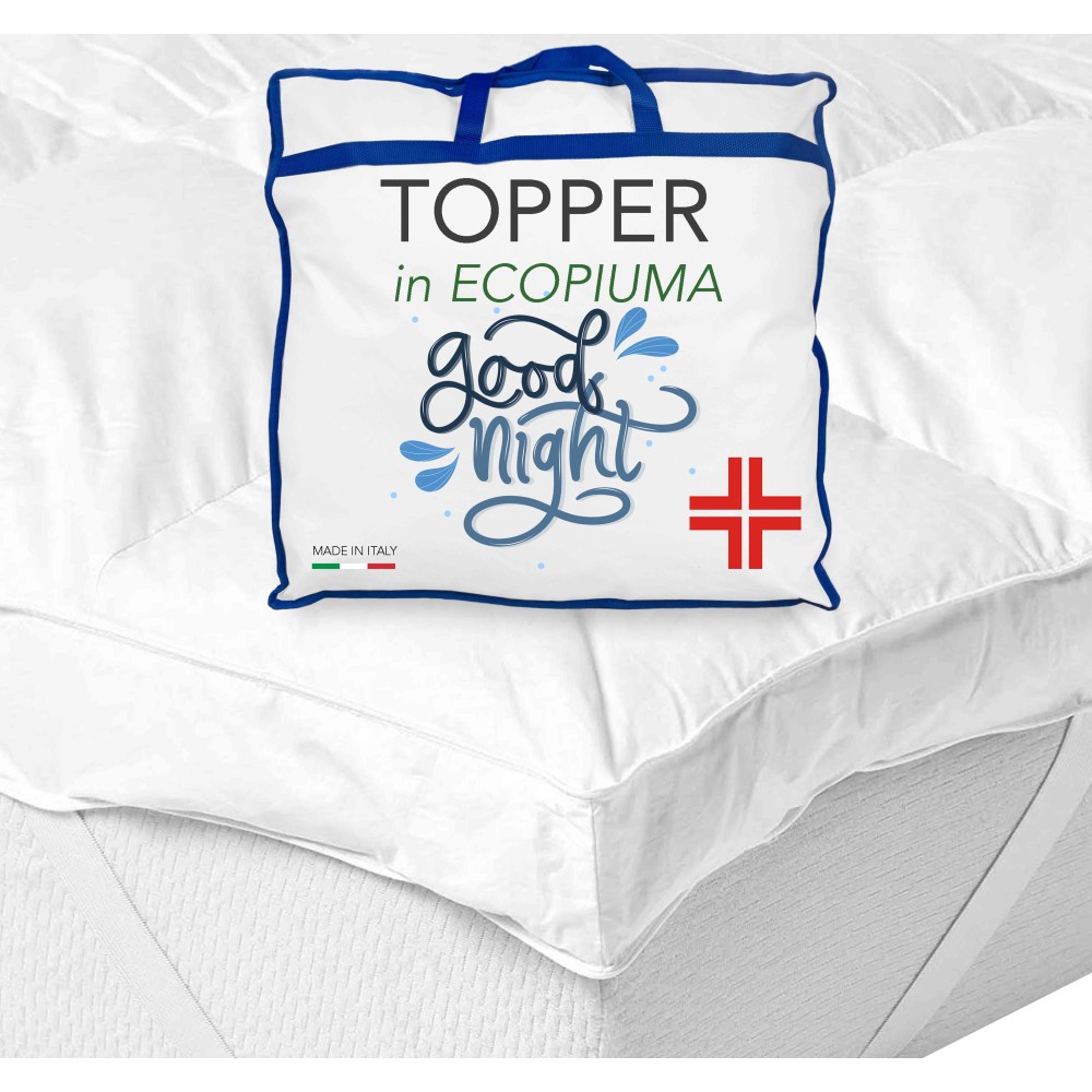TOPPER for GOOD NIGHT Colchón hipoalergénico efecto pluma en microesferas Made in Italy