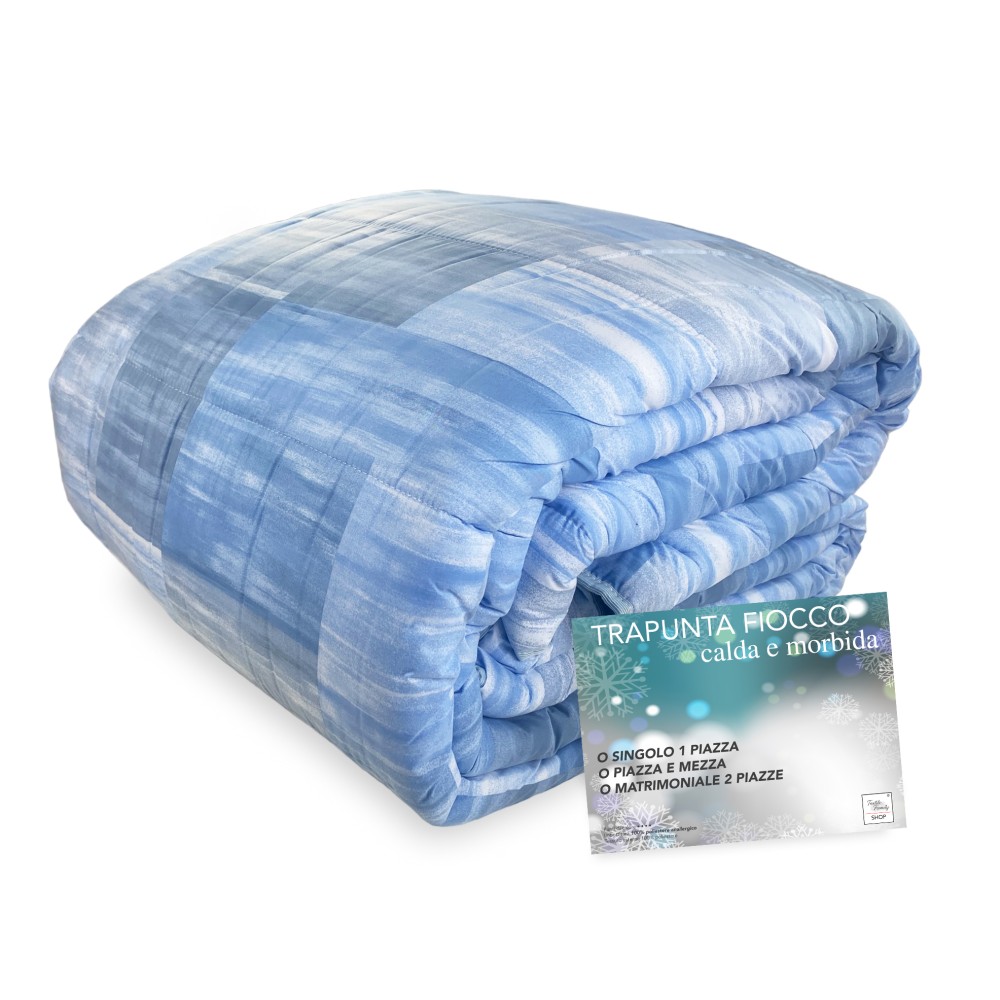 Scottish winter duvet with blue checks