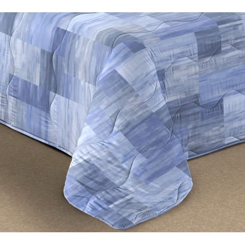 QUILT WITH BLUE CHECKED BOW © Winter Duvet made in Italy