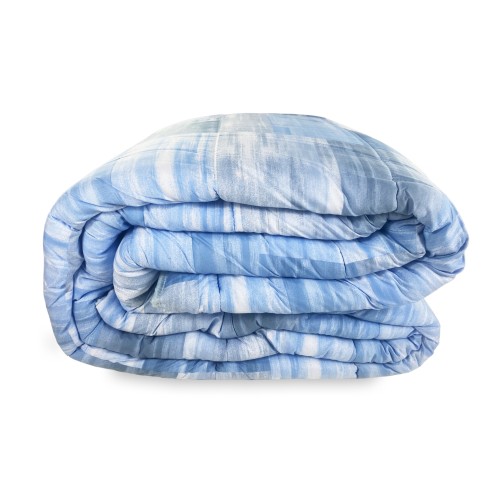 QUILT WITH BLUE CHECKED BOW © Winter Duvet made in Italy