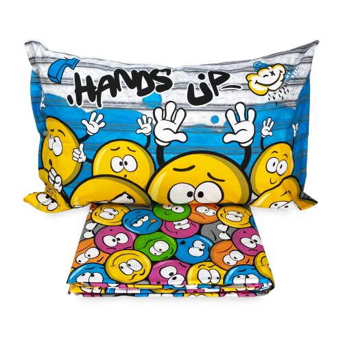 EMOJI SMILEY NEW sheet set in Pure cotton Made in Italy