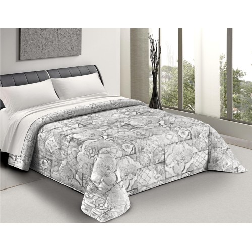 SORRENTO BOW © QUILT Grey Winter Duvet made in Italy