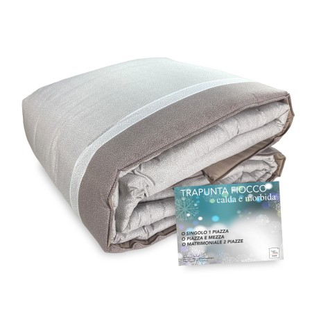 bed duvet printed in beige