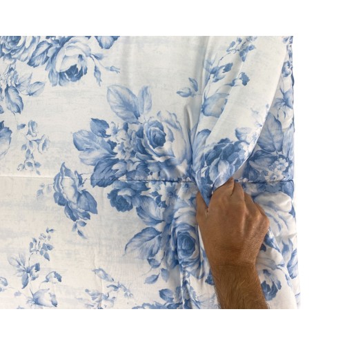 BAROQUE BOW © QUILT Blue Winter Duvet made in Italy