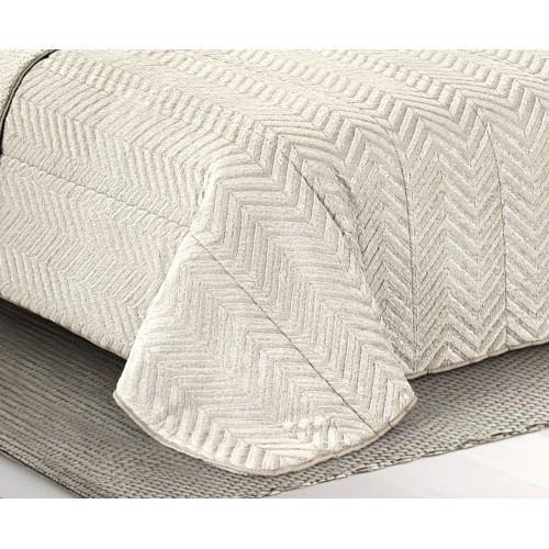 Soft Faux Fur QUILT Light Cream 2 Squares Double