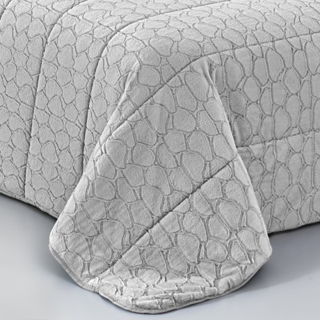 Couette en fausse fourrure gris clair 2