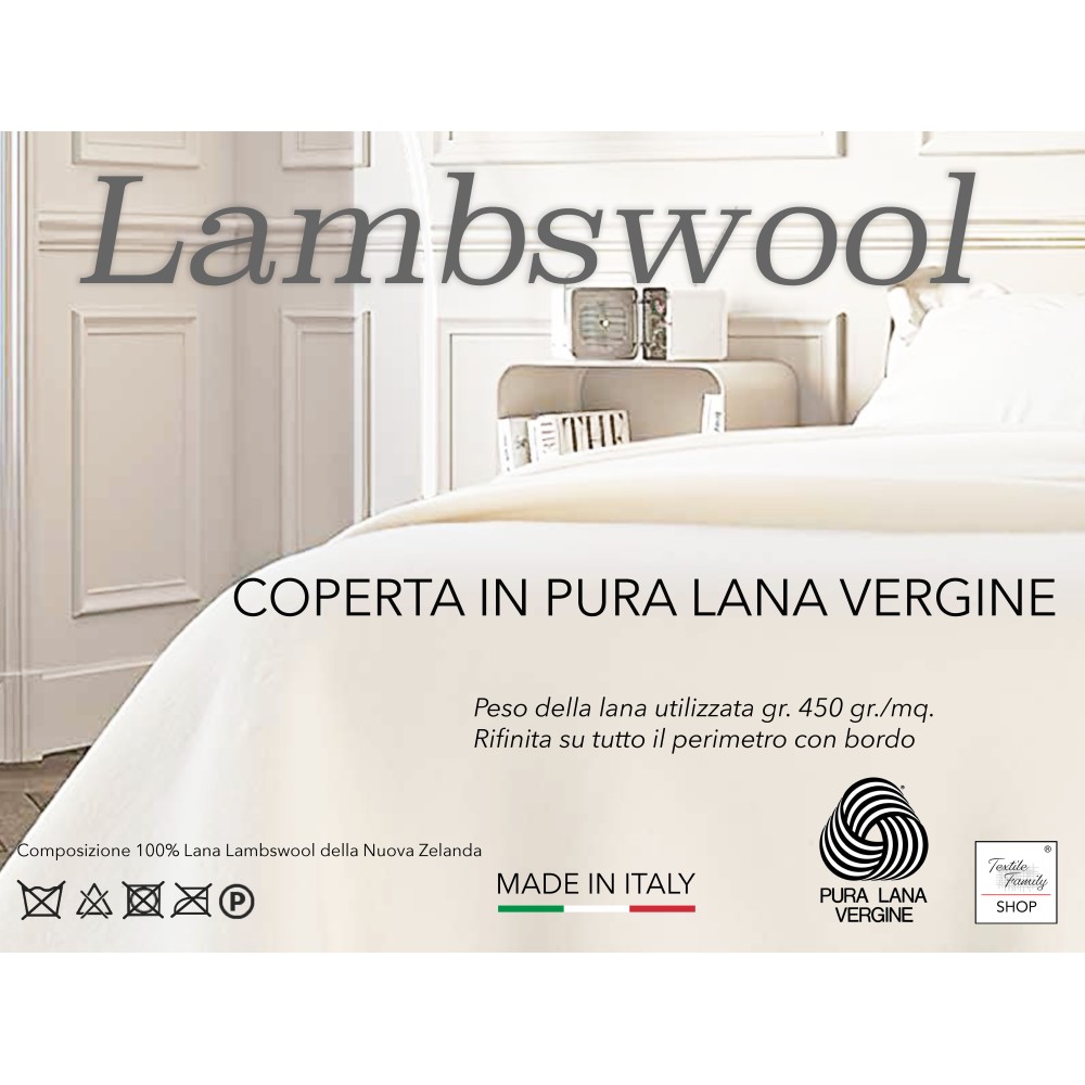 LAMMWOLLE WOLLDECKE GRAU MELANGE Doppelbett 2 Betten