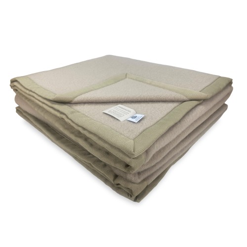 LAMBSWOOL Wool Blanket Beige LINEN Double 2 Sizes