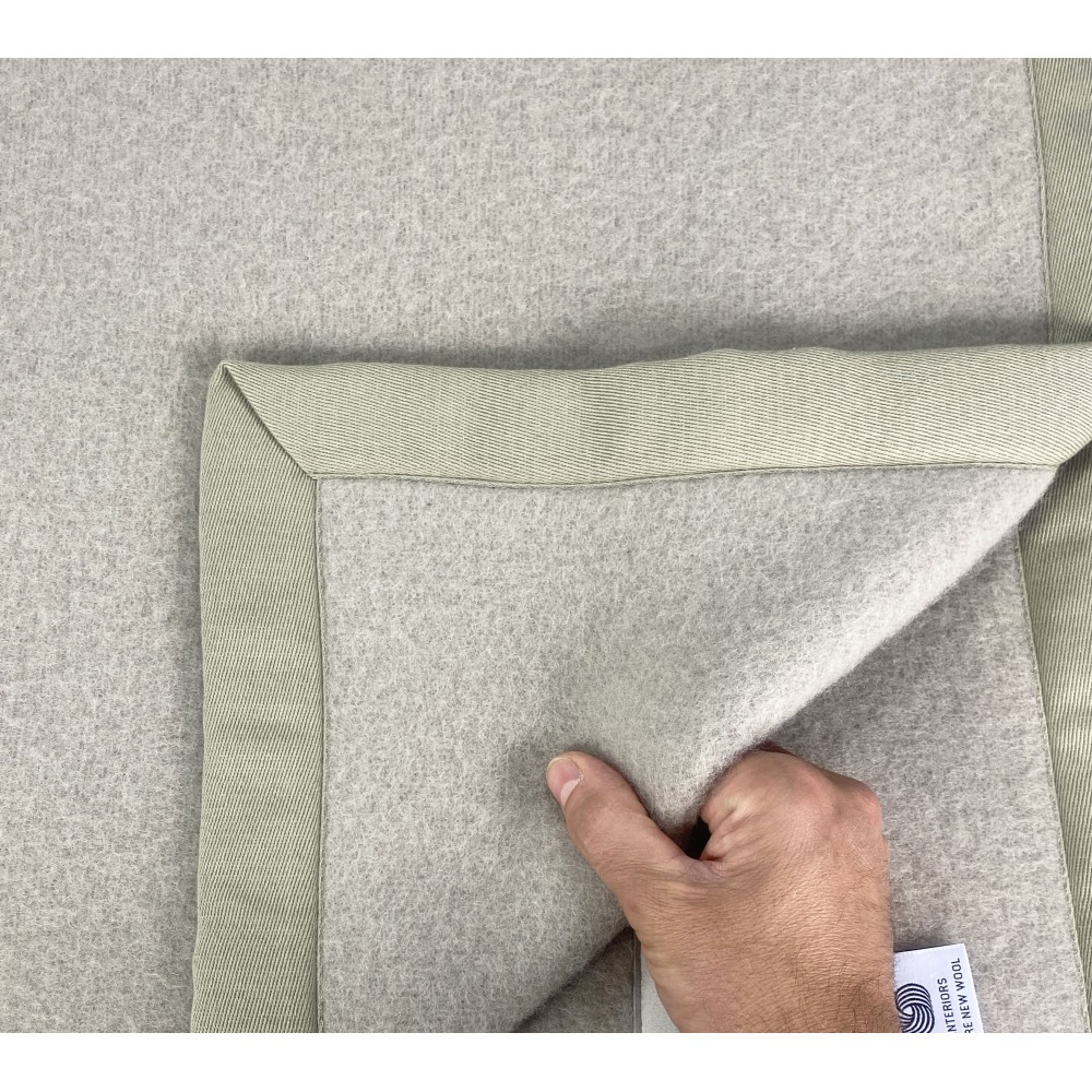LAMBSWOOL Manta de lana beige LINO doble 2 tallas