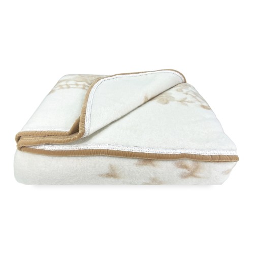 WINTER BLANKET IN PURE WOOL MIMOSA-ANIROS Made in Italy