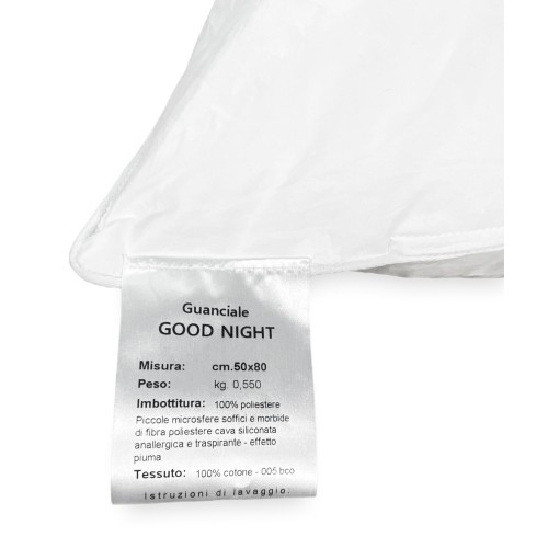 OREILLER HYPOALLERGÉNIQUE OREILLER EFFET PLUME BONNE NUIT en Microsphères Made in Italy