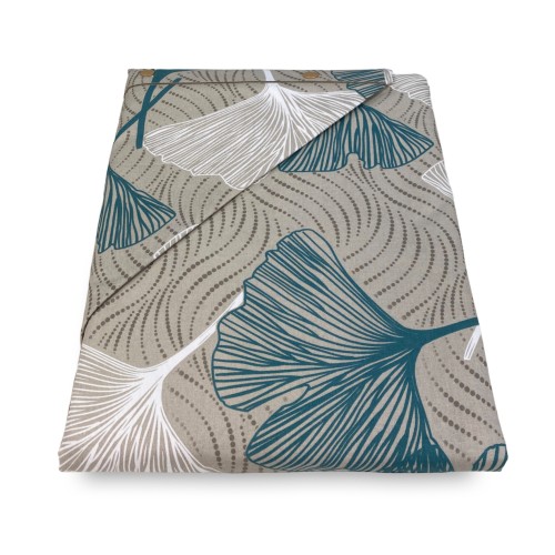 Funda nórdica verde PETALI de puro algodón made in Italy