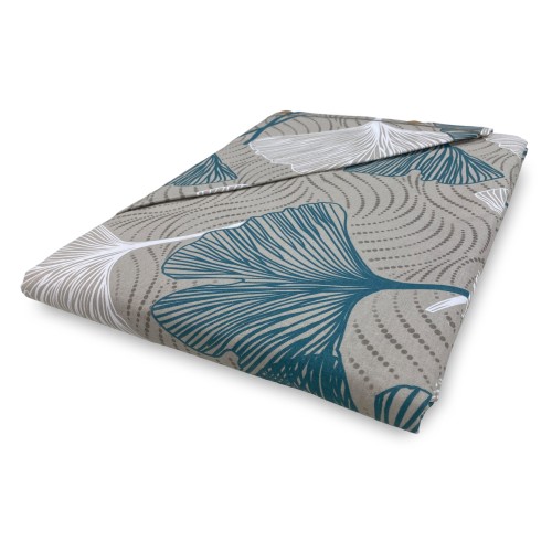 PETALI Green Duvet Cover in Pure Cotton Made in Italy
