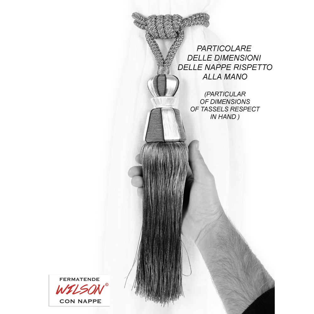 CURTAIN STOPPERS Embrasse WILSON © Cord and Ballpoint Tassels 2 PIECES