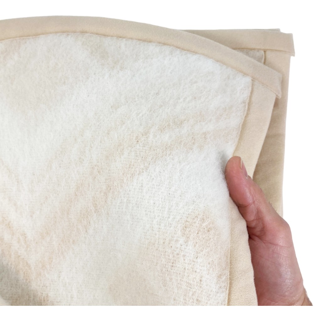 COPERTA SQUARE Bambini in vera Pura LANA da LETTINO morbida e Calda colore Naturale