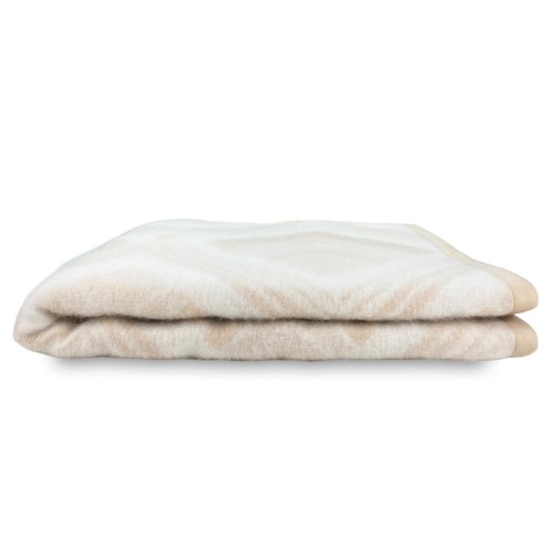 COPERTA SQUARE Bambini in vera Pura LANA da LETTINO morbida e Calda colore Naturale