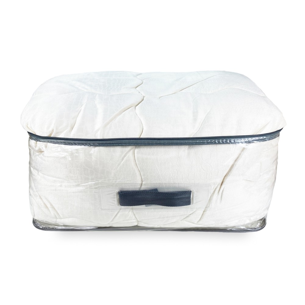 COUETTE Couette en velours doux effet plume IVOIRE 2 lits doubles ELISIR Jacquard