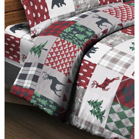 Draps d’hiver en flanelle tyrolienne pure Abstrait, chaud et anti-boulochage 2