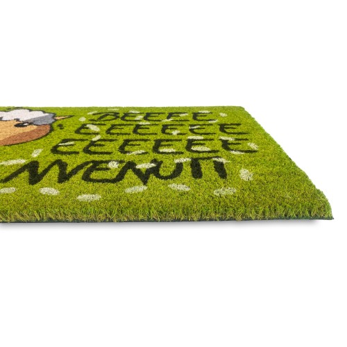RUG Natural Coconut Doormat with SHEEP WELCOME
