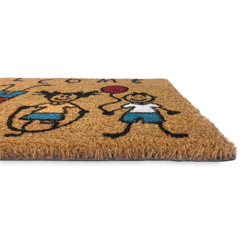 RUG Natürliche Kokosnuss Fußmatte The Family FAMILY Farbe