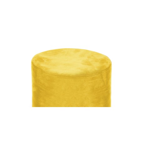 POUF Poggiapiedi Cilindro VELVET in Velluto Unito Senape 2
