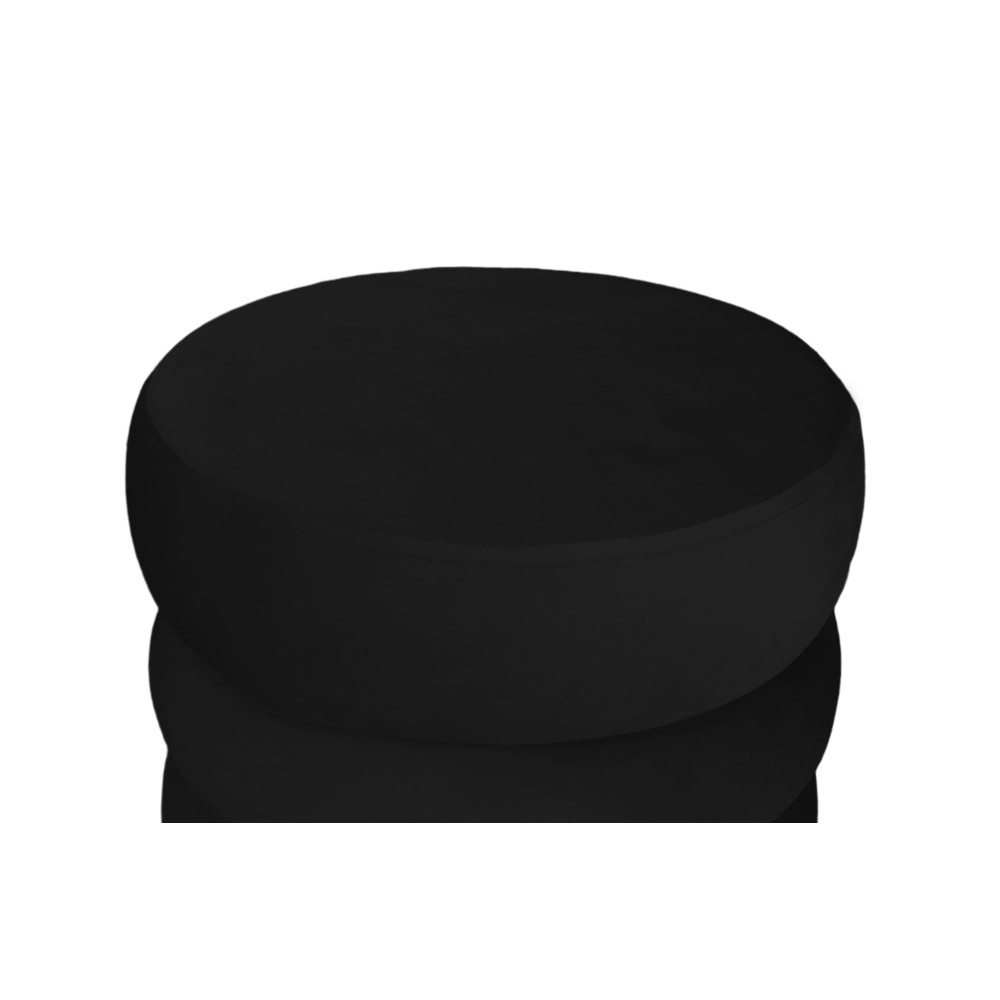 VELVET quilted quilted solid velvet footstool POUF