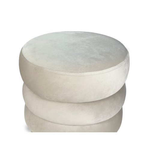 VELVET quilted quilted solid velvet footstool POUF