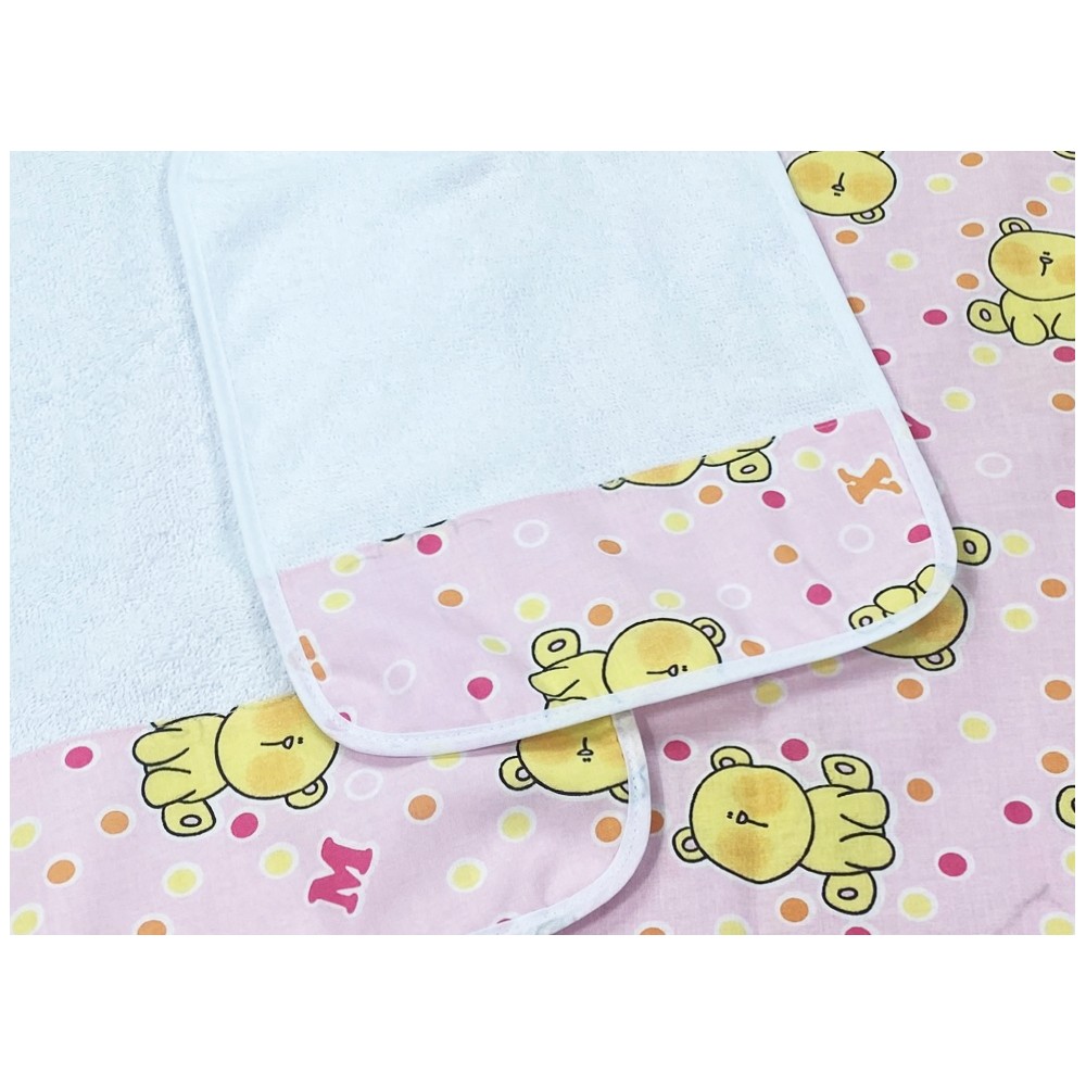 KINDERGARTEN SET Pierino Tris SACK and TOWEL and Bib Drawing TEDDY BEAR