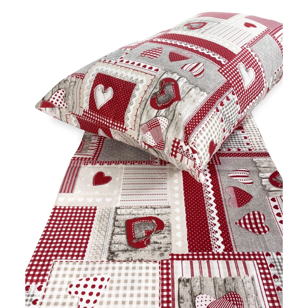 Burgundy Aprica duvet cover set, durable and handcrafted