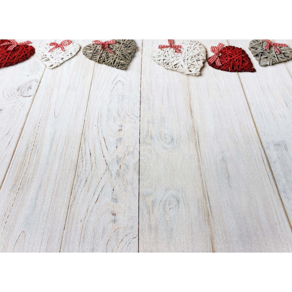 RUG Kitchen Runner Rutschfester Läufer HEARTS SHABBY made in Italy