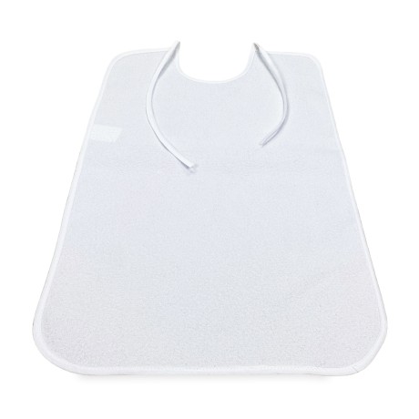 SET White Bib for ADULT Waterproof REMO © gag with stain-resistant LACES